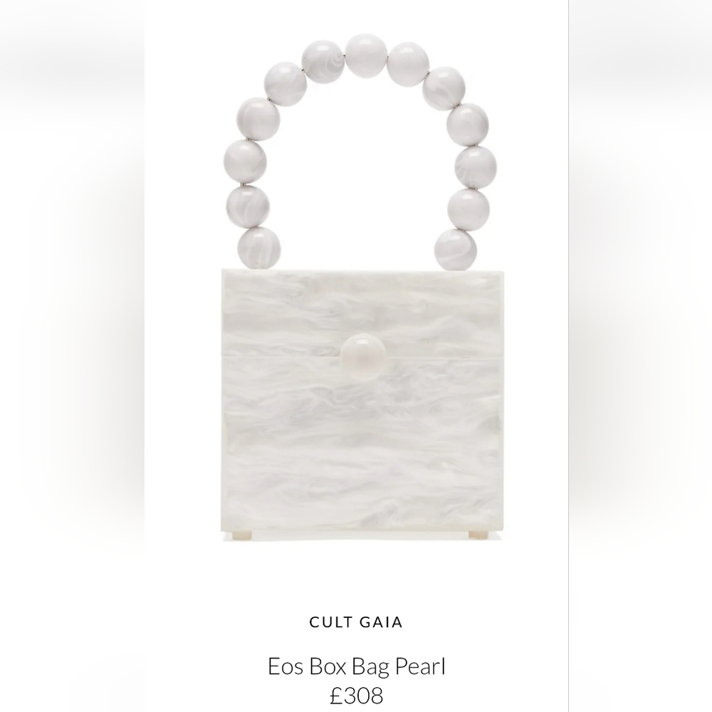 Cult Gaia Eos Box Bag in Pearl